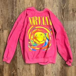 Urban Outfitters pink Nirvana sweatshirt